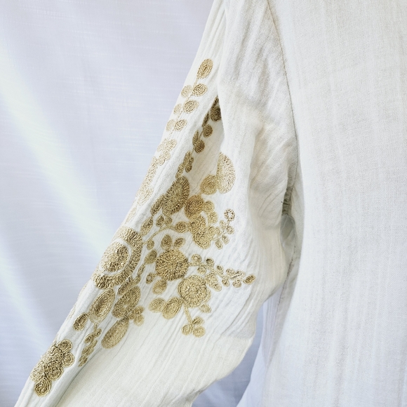 NWT Soft Surroundings Charlotte Embroidered Top Medium - Picture 6 of 11